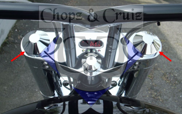 Schrauben-Cover - Gabelholme - Flat - Cross - schwarz