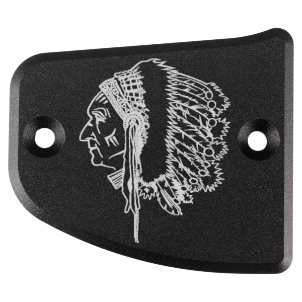 Flüssigkeitsbehälter-Deckel - schwarz - Indianerkopf