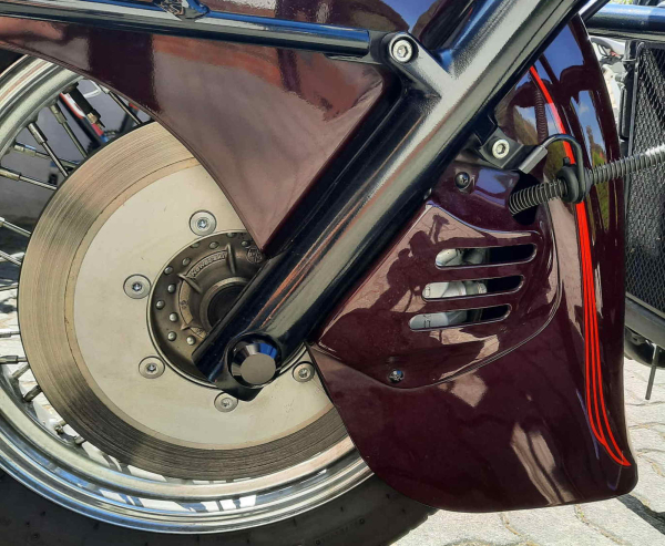 Achs-Cover - vorne links - Smooth - schwarz