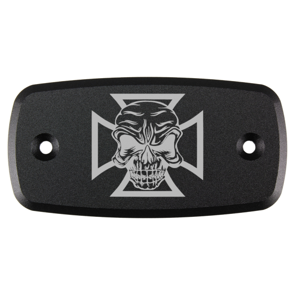 Flüssigkeitsbehälter-Deckel - Cross & Skull 01 - schwarz
