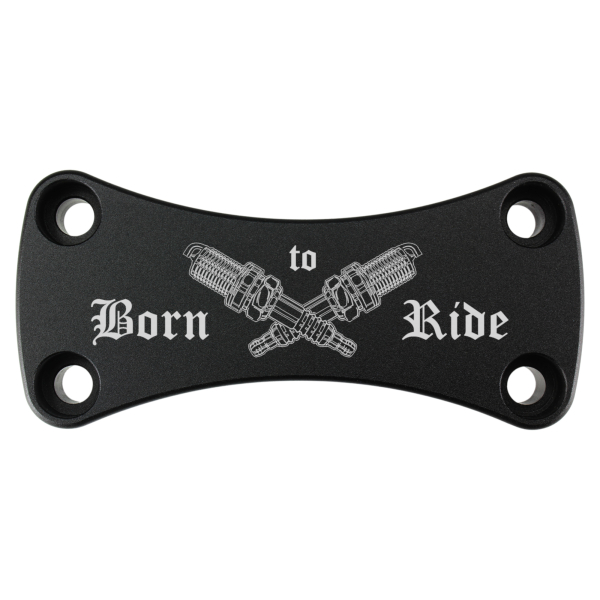 Riser-Cover schwarz mit Lasergravur → Born to Ride