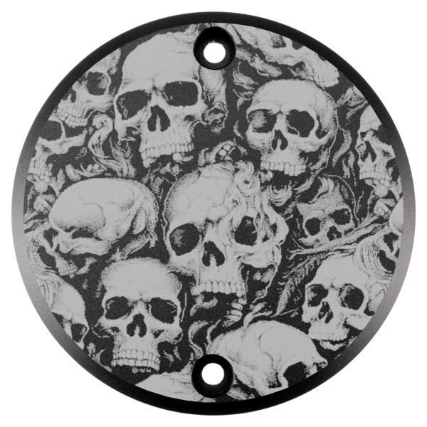 Motordeckel - rechts - schwarz → Skull-Party