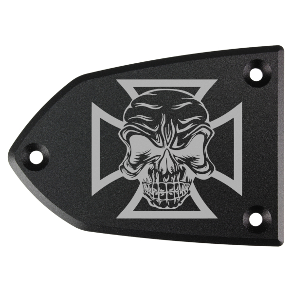 Flüssigkeitsbehälter-Deckel - mit Lasergravur → Cross & Skull