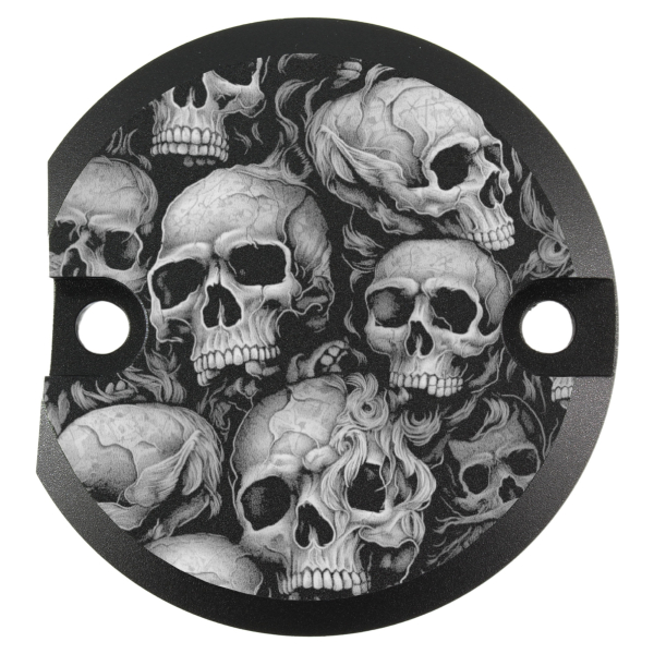 Motordeckel - vorne rechts - Skull-Party - schwarz
