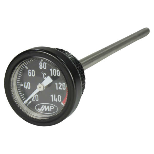 Oeltemperatur-Anzeige von JMP - M20x1.5 - Gehäuse schwarz - Zifferblatt schwarz