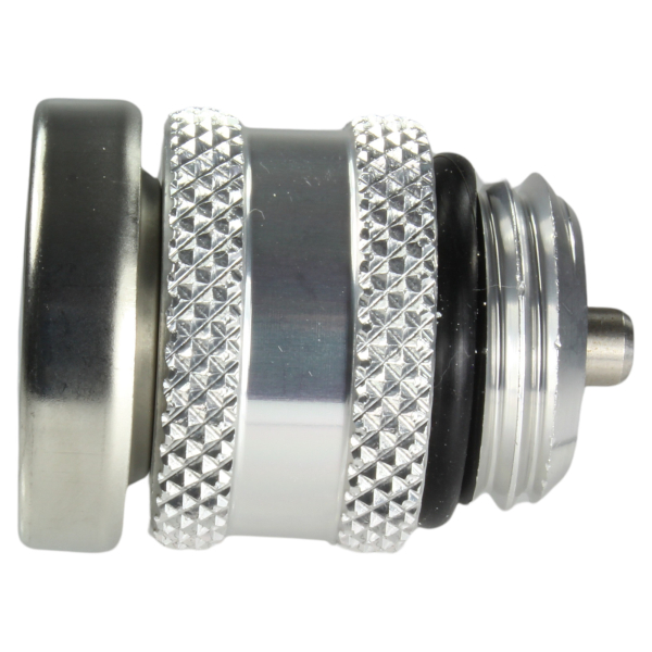 Oeltemperatur-Anzeige von JMP - M27x3 - Gehäuse silber - Zifferblatt weiss