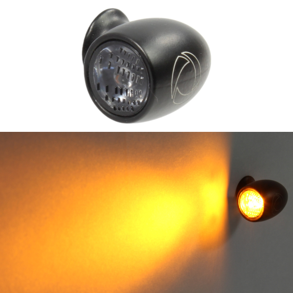Blinker - KM - Bullet Atto - schwarz - Dark