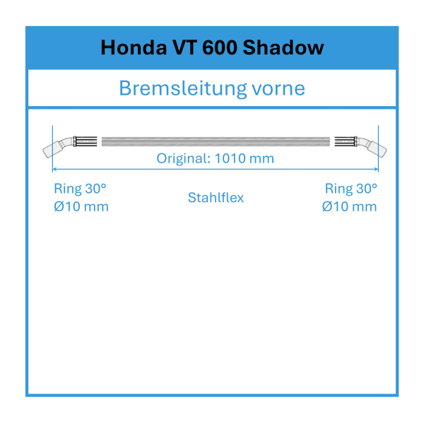 Bremsleitung - Stahlflex - vorne