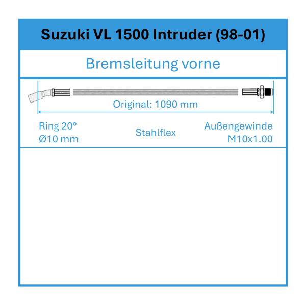 Bremsleitung - Stahlflex - vorne