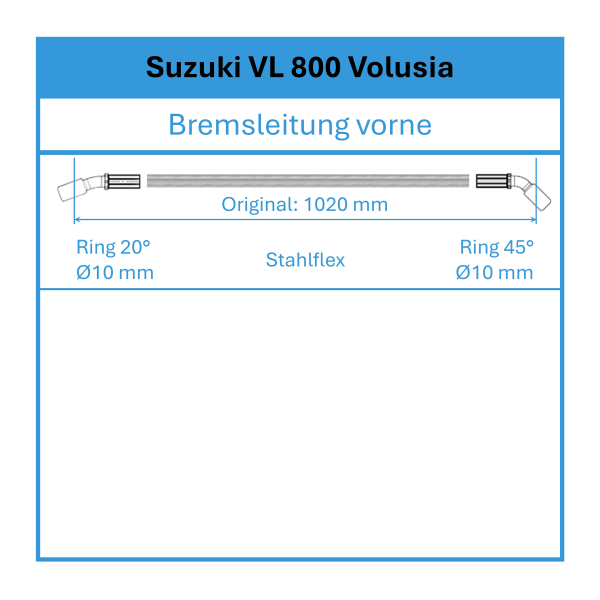 Bremsleitung - Stahlflex - vorne