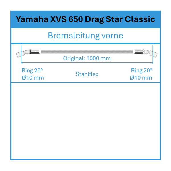 Bremsleitung - Stahlflex - vorne