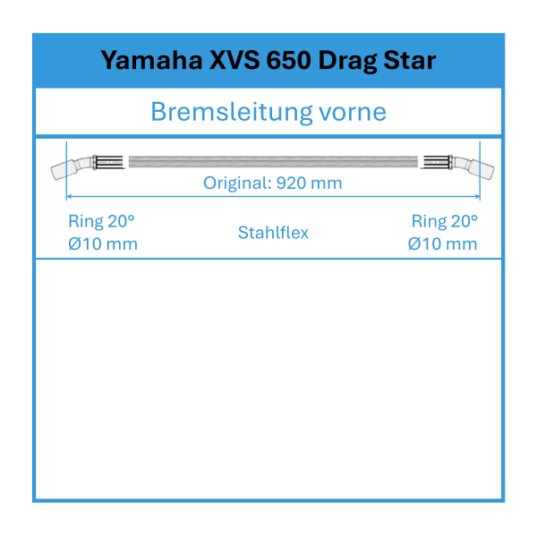 Bremsleitung - Stahlflex - vorne