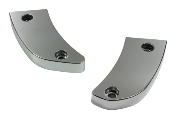 Sozius-Fussrasten-Blenden - 2 Stück - Alu poliert