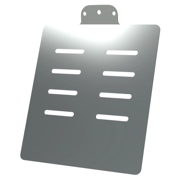 Kennzeichenplatte - 18 x 20 cm - Edelstahl poliert