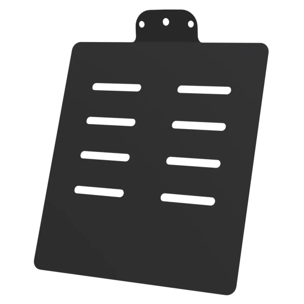 Kennzeichenplatte - 18 x 20 cm - schwarz