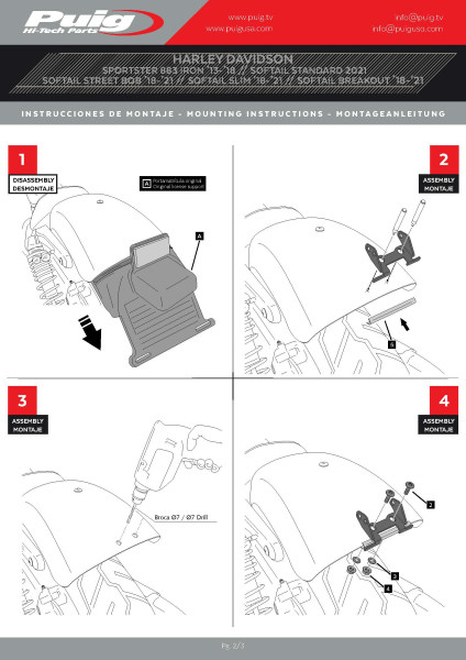 Kennzeichenhalter von Puig → mattschwarz