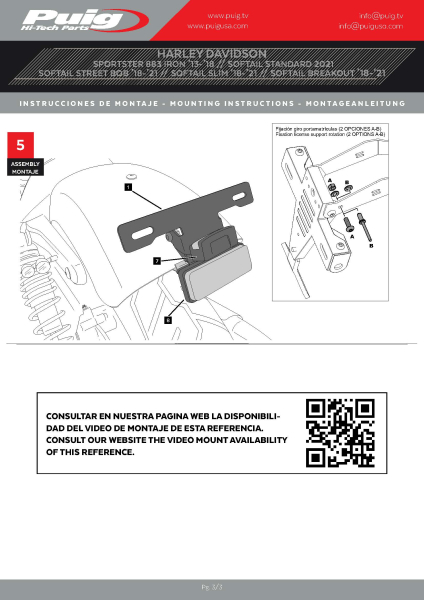 Kennzeichenhalter von Puig → mattschwarz