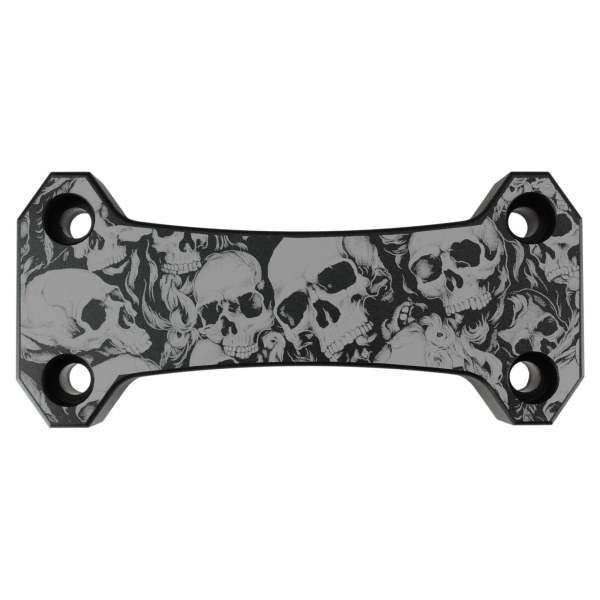 Riser-Cover schwarz mit Lasergravur → Skull-Party