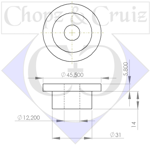 Riser-Adapter - M12 - für Riser ohne Kabeldurchführung - schwarz
