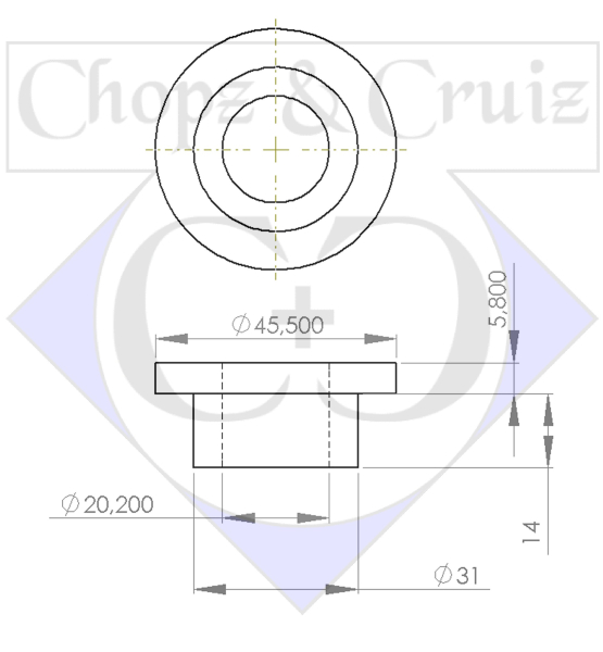 Riser-Adapter - M20 - für Riser mit Kabeldurchführung - schwarz