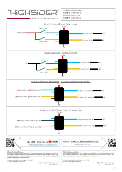 Zwei-Kanal-Relais mit Polaritätswandler → Highsider
