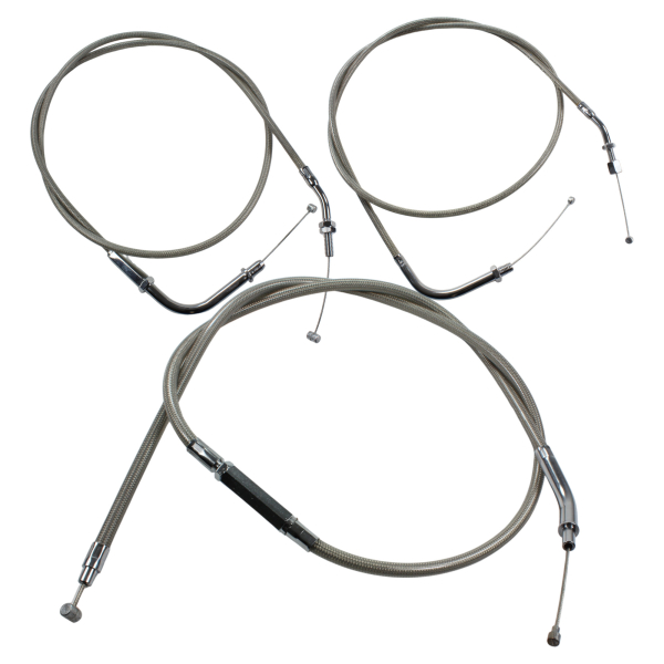 Bowdenzug-Satz von Motion Pro → Stahlflex → 120 mm länger